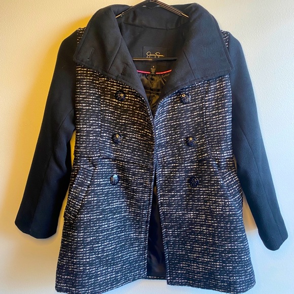 Jessica Simpson Other - Jessica Simpson Black Girls Peacoat Size 8